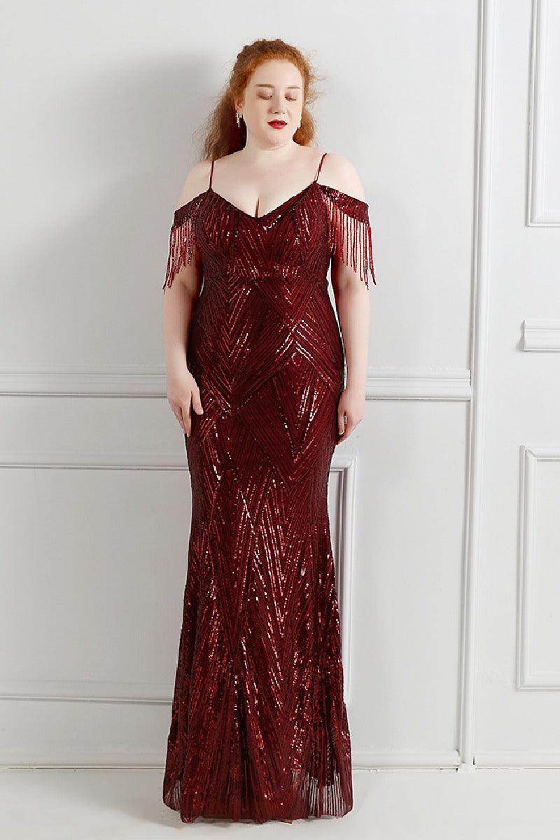 Trumpet-Mermaid Floor Length Sequins Evening Dress 647407958301 - COCOMELODY